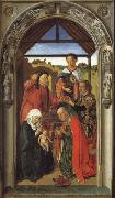 Dieric Bouts The Annunciation,The Visitation,THe Adoration of theAngels,The Adoration of the Magi France oil painting reproduction